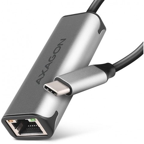 AXAGON ADE-25RC USB-A 3.2 Gen 1 - 2.5 Gigabit Ethernet síťová karta, Realtek 8156, auto install,šedá