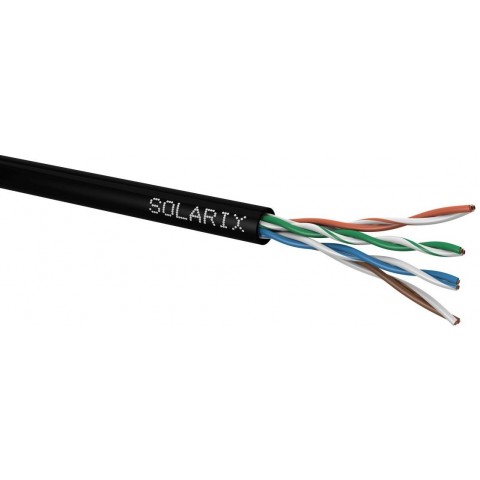 Venkovní inst. kabel Solarix CAT5e UTP PE 100m box