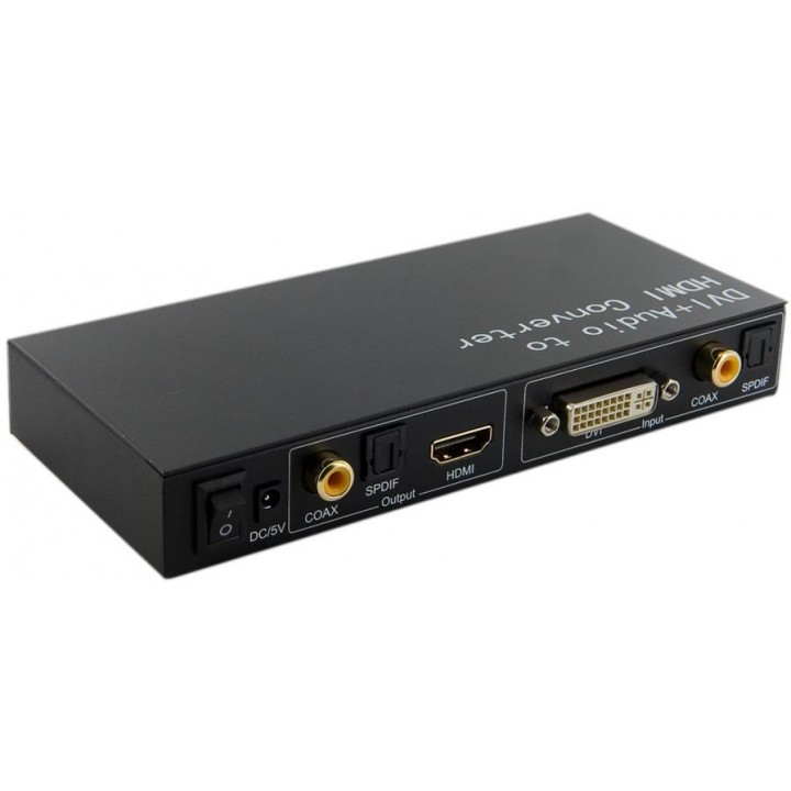 4World Převodník DVI + Optical + Coaxial na HDMI