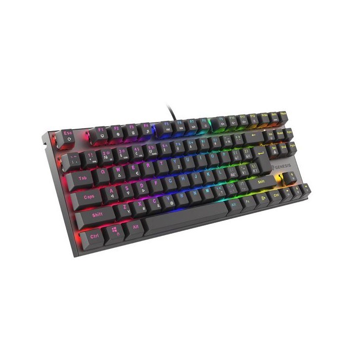 Genesis mechanická herní klávesnice THOR 303 TKL, CZ SK layout, černá, RGB, SW, Outemu Red