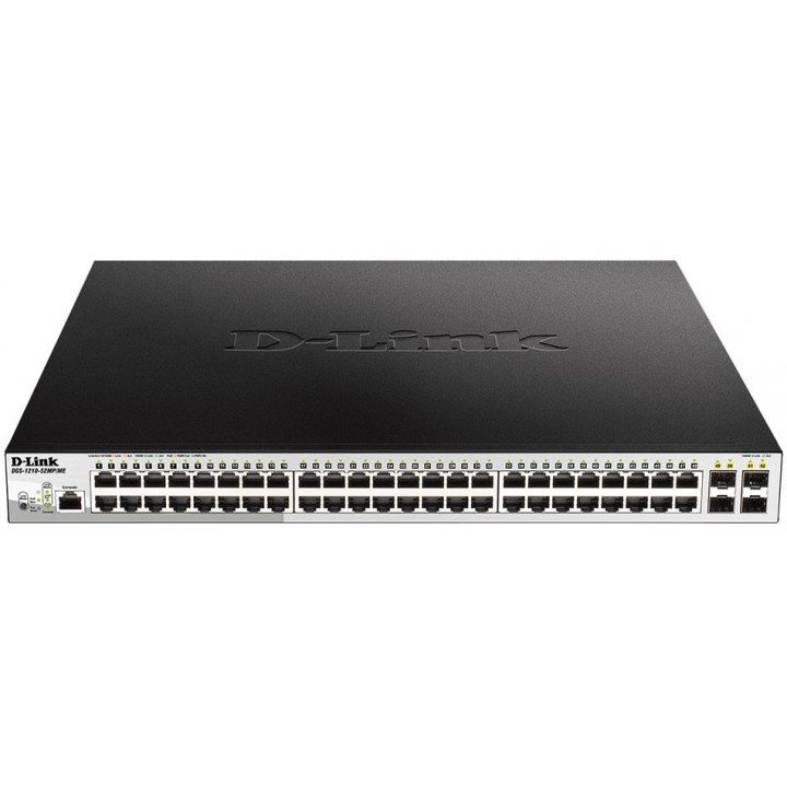 D-Link DGS-1210-52MP ME E 48-Port 10 100 1000BASE-T PoE + 4-Port 1 Gbps SFP Ports Metro Ethernet