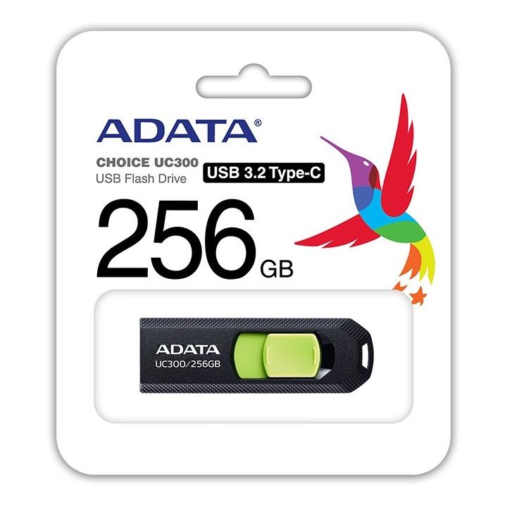 256GB ADATA UC300 USB 3.2 černá zelená