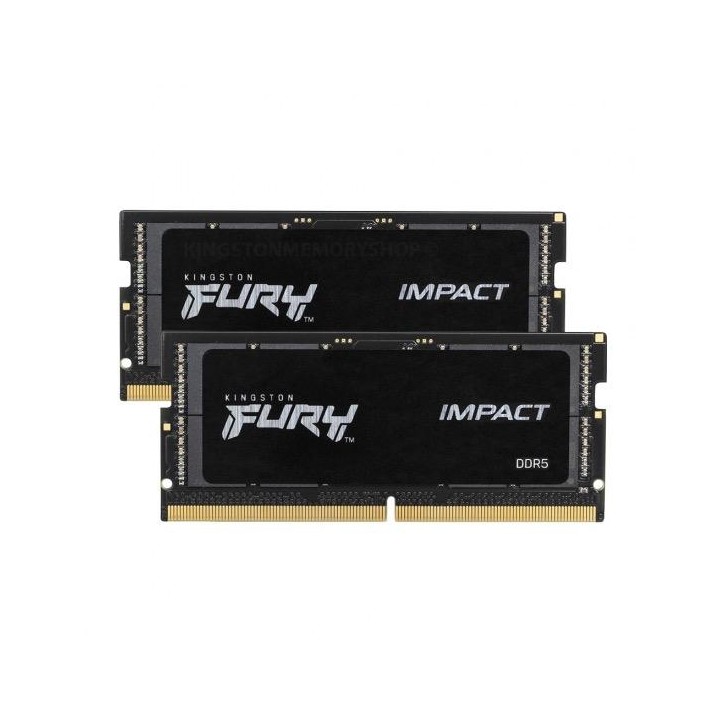 Kingston FURY Impact SO-DIMM DDR5 32GB 6400MHz CL38 2x16GB Black