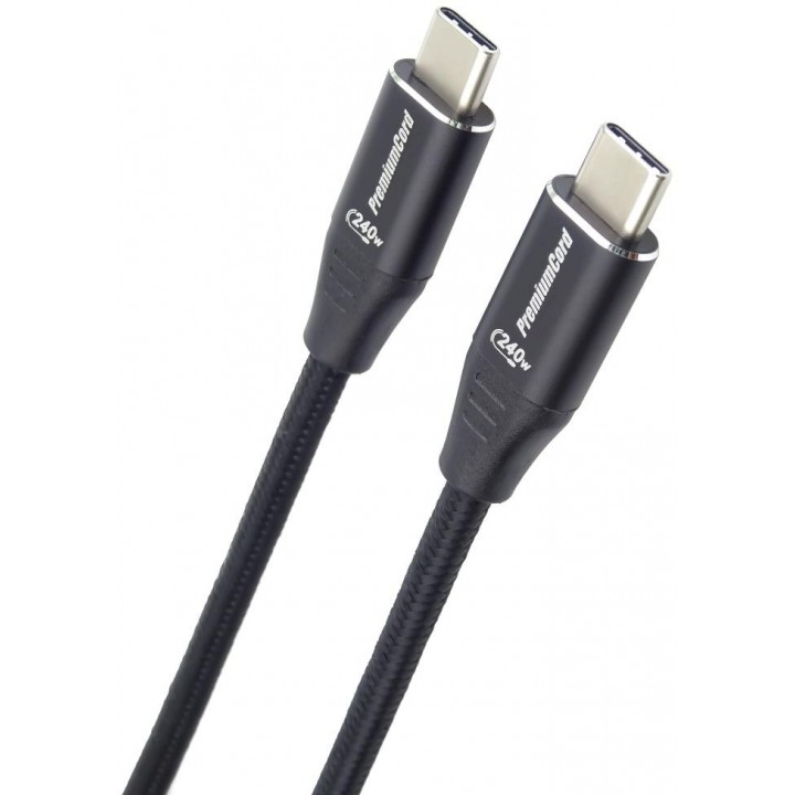 PremiumCord Kabel USB-C M M, 240W 480 MBps, 2m