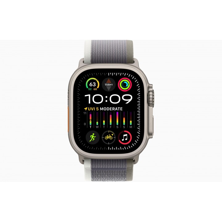 Apple Watch Ultra 2 49mm Titan Sport Band Green-Grey Trail -S M