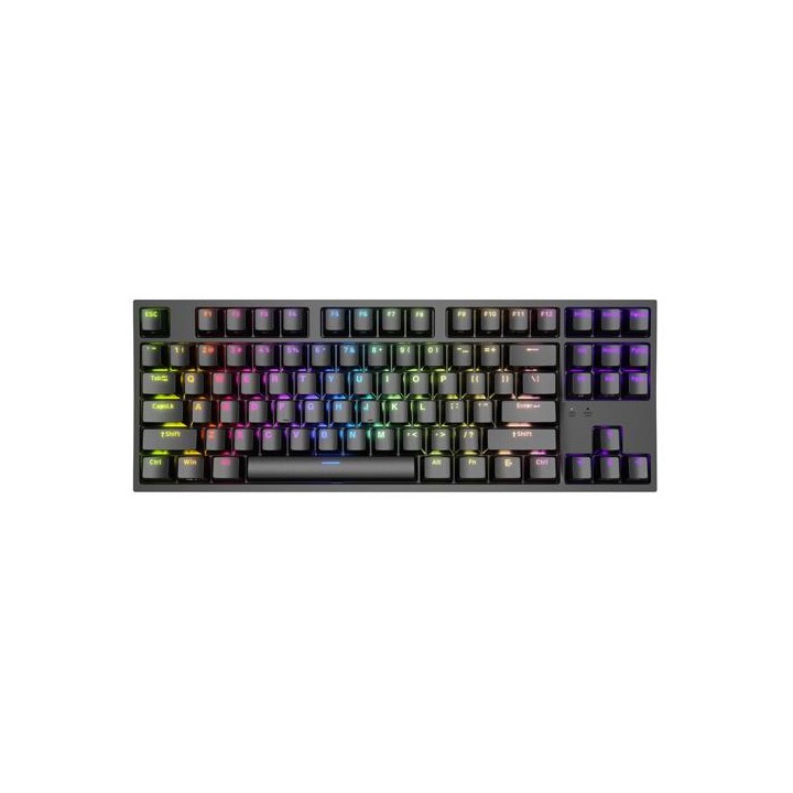 Genesis herní mechanická klávesnice THOR 404 RGB Khail Box Brown Drátová USB US layout Černá