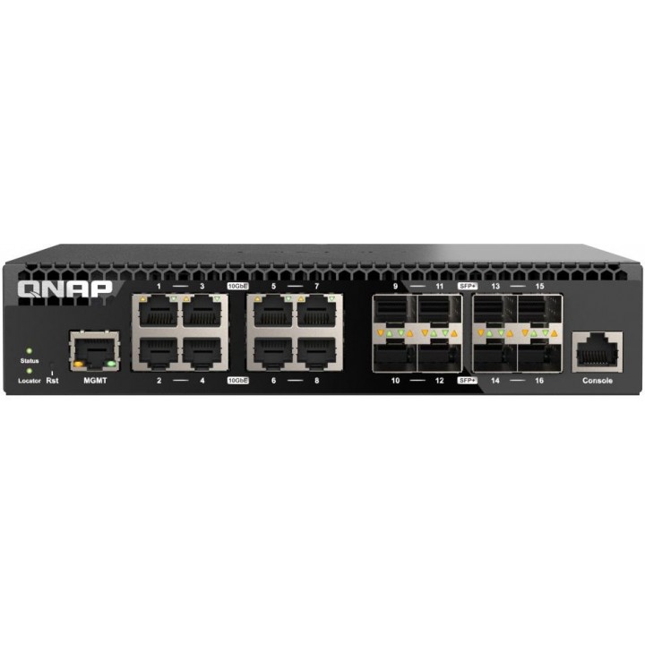 QNAP řízený switch QSW-M3216R-8S8T (8x 10GbE porty + 8x 10G SFP+ porty, poloviční šířka)