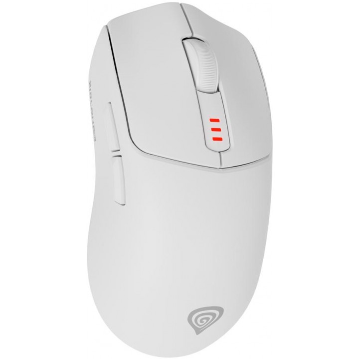 Genesis herní myš ZIRCON 500 Herní Optická 10 000DPI Bezdrátová USB + Bluetooth Bílá