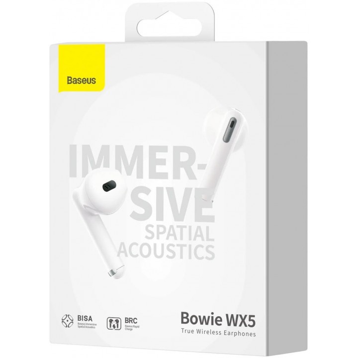 Baseus Bluetooth sluchátka Bowie WX5 bílé