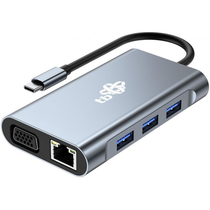 TB Touch USB C 8v1 - HDMI 2x, USB, VGA, RJ45, PD