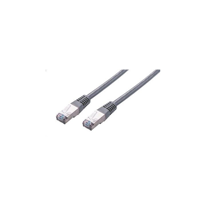 Kabel C-TECH patchcord Cat5e, FTP, šedý, 10m