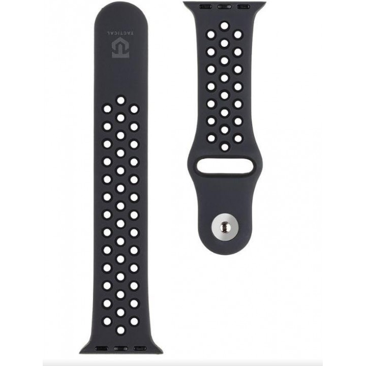Tactical 839 Double Silikonový Řemínek pro Apple Watch 1 2 3 4 5 6 7 8 9 SE 38 40 41mm Black